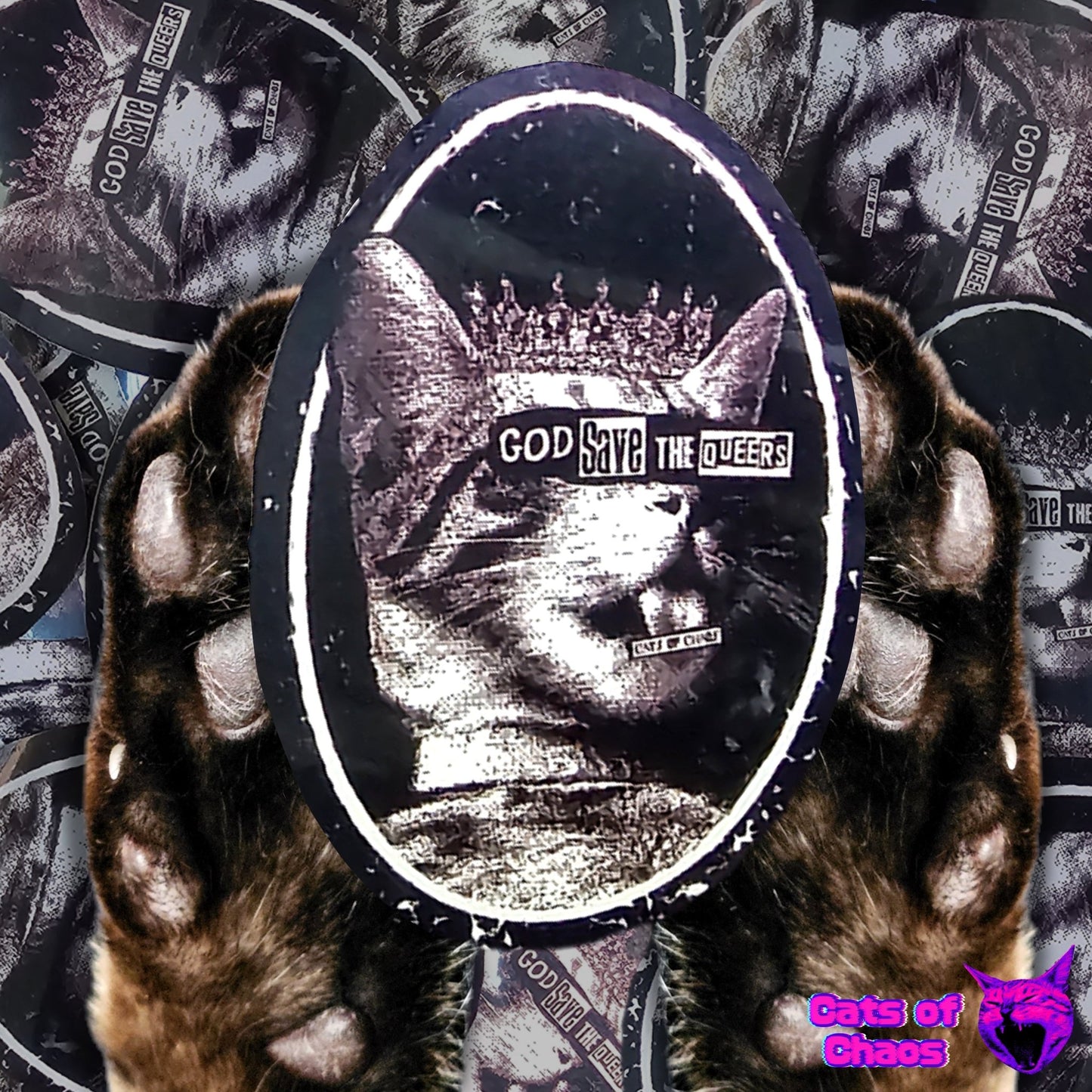 GOD Save THE QUEERS Sticker - Cats of Chaos