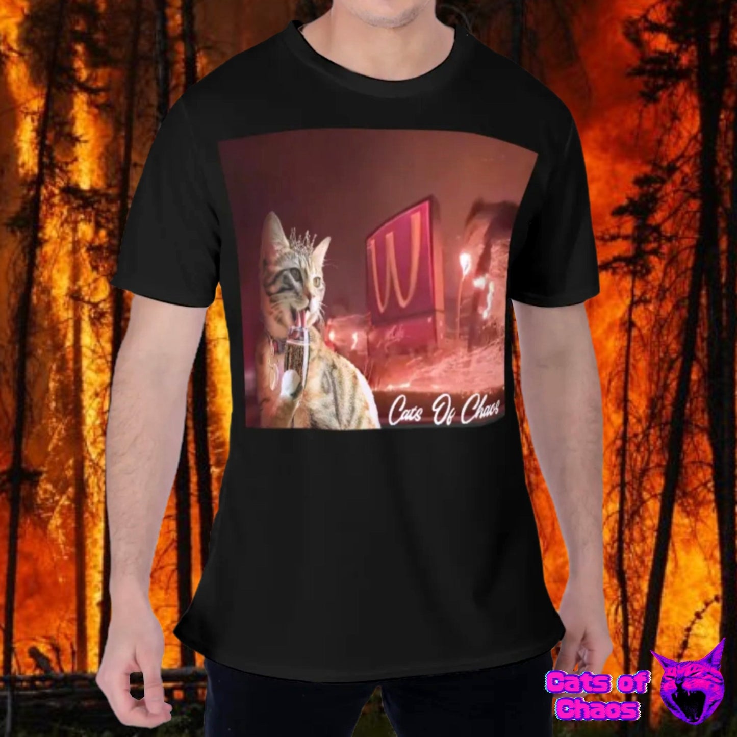 Cat - pitalism Is Hot Unisex Softstyle Cotton T-Shirt - Cats of Chaos