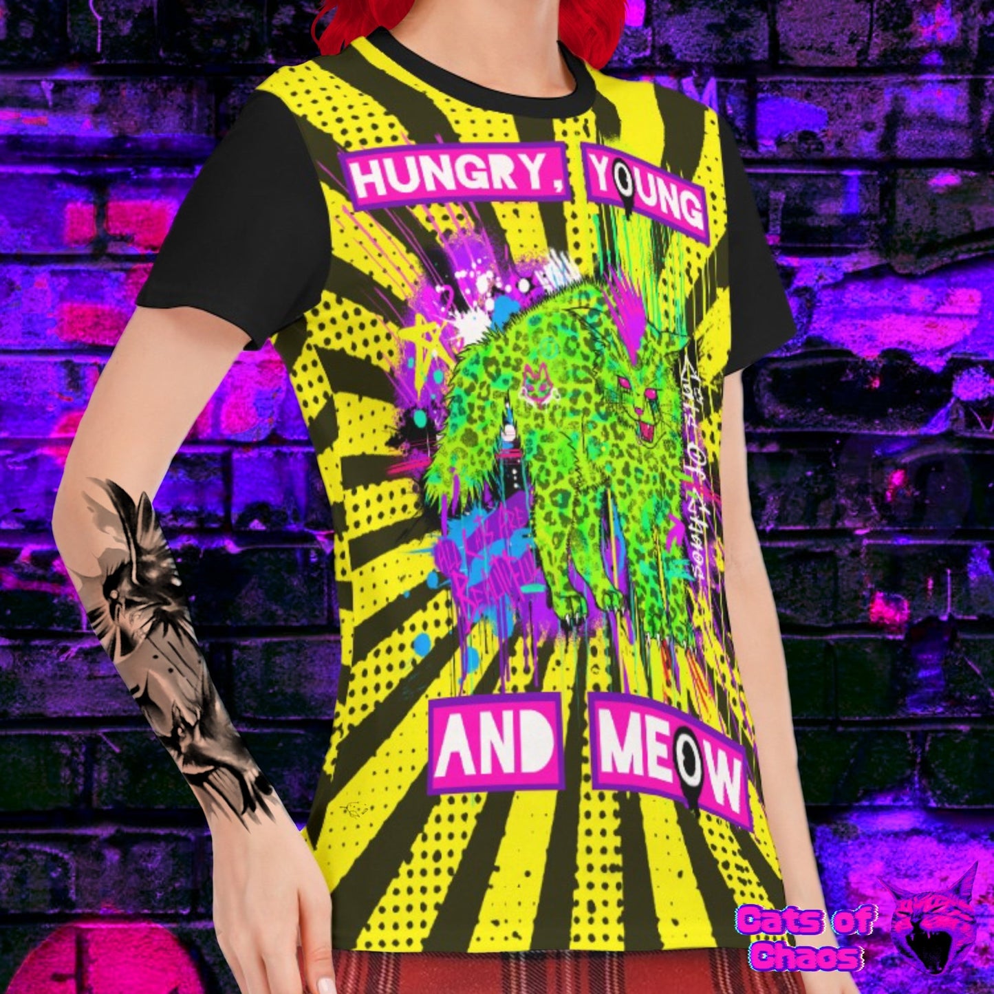 Hungry, Young and Meow Unisex Softstyle T-Shirt - Cats of Chaos