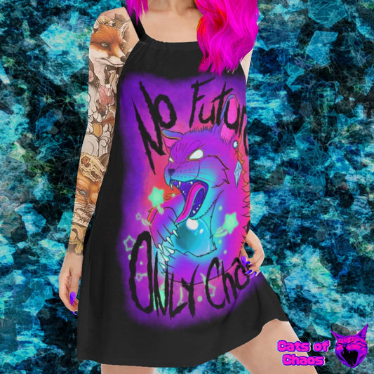 No Future Only Chaos Sleeveless Cami Dress - Cats of Chaos