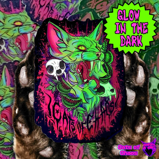 Venomous Cat Glow In The Dark Sticker - Cats of Chaos