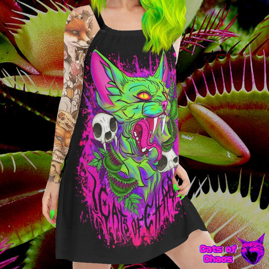 Venomous Cat Sleeveless Cami Dress - Cats of Chaos