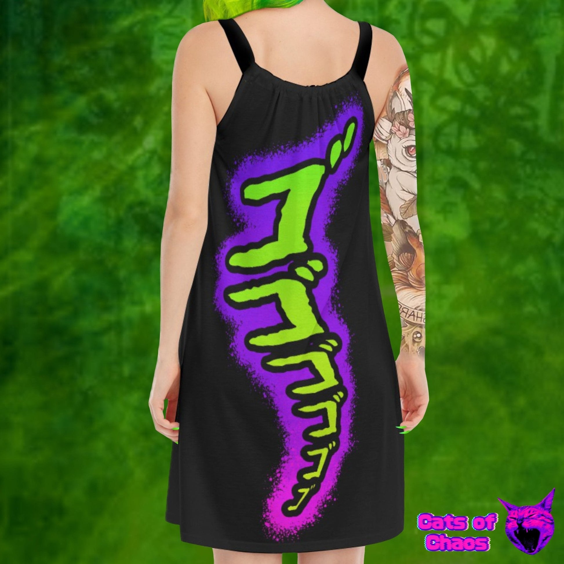 Venomous Cat Sleeveless Cami Dress - Cats of Chaos